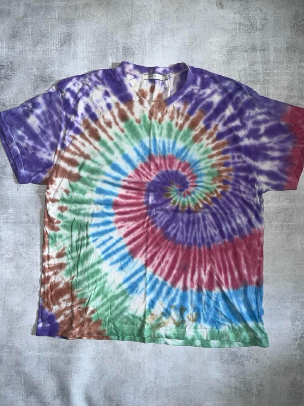 New With Tags MNML vibrant, multicolor spiral tie-dye t-shirt